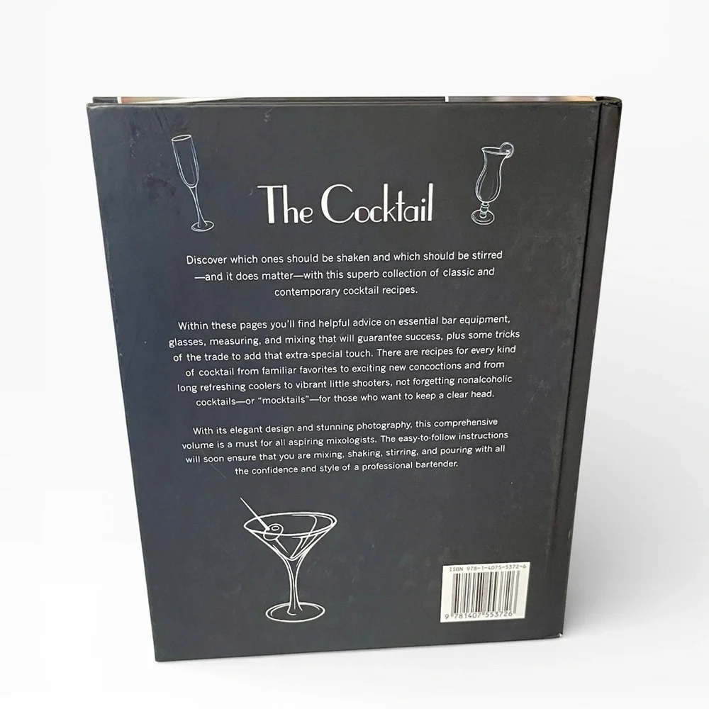 The Cocktail Hardcover Recipe Book 200+ Cocktails Mixology Bartending Home Guide
